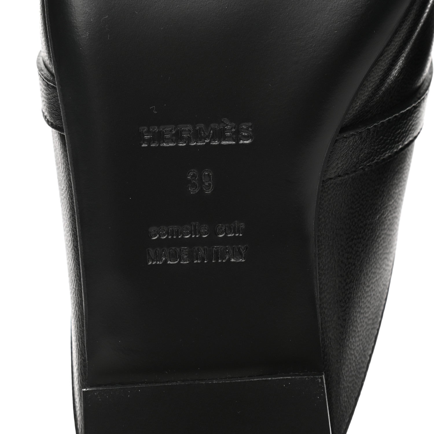 Hermes Goatskin Oz Mules 39 Black 6 of 9