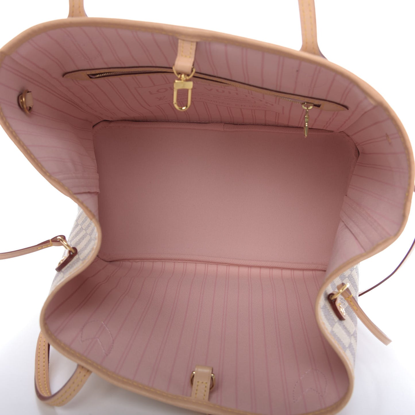 Damier Azur Neo Neverfull MM Rose Ballerine