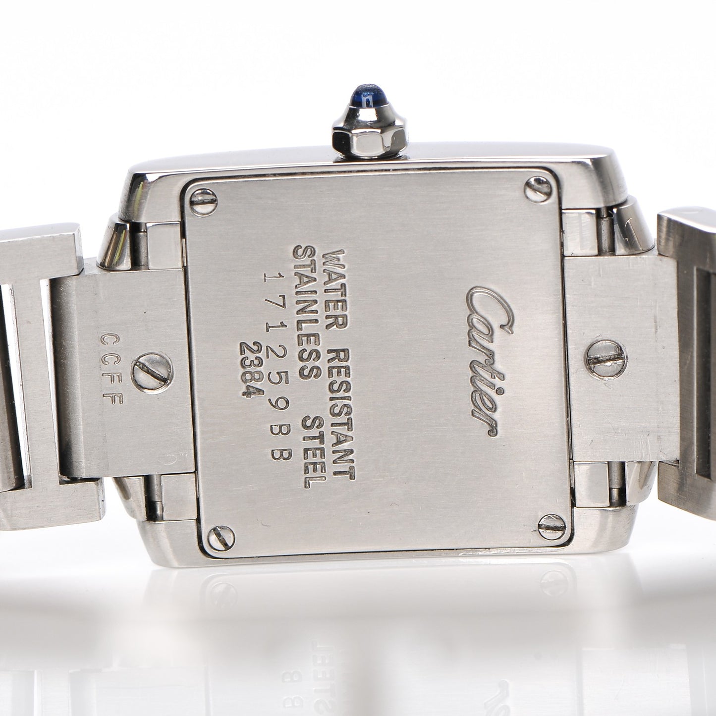 Stainless Steel 20mm Tank Francaise Quartz Watch