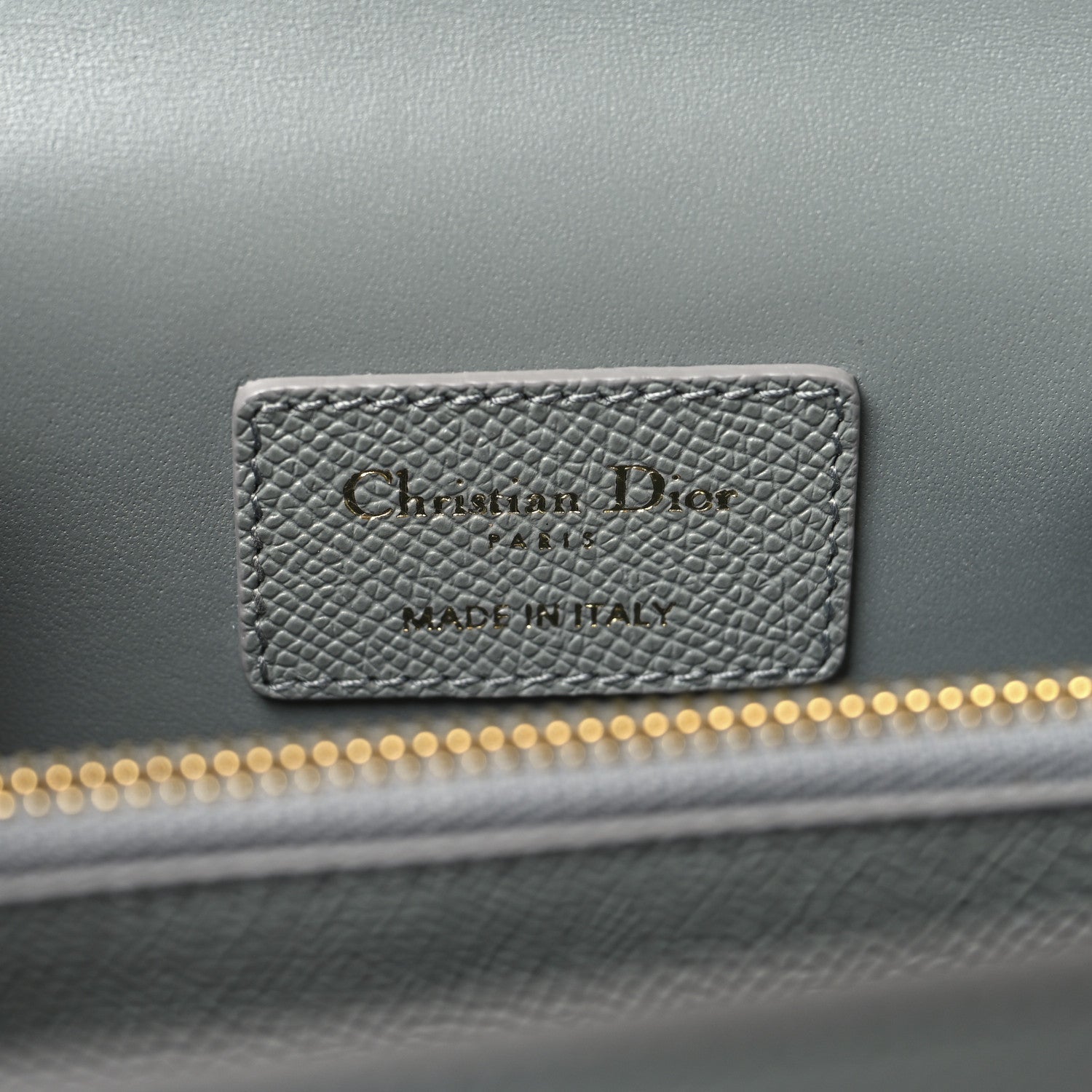 Christian Dior Grained Calfskin Medium St. Honore Tote Cloud Blue 6 of 9