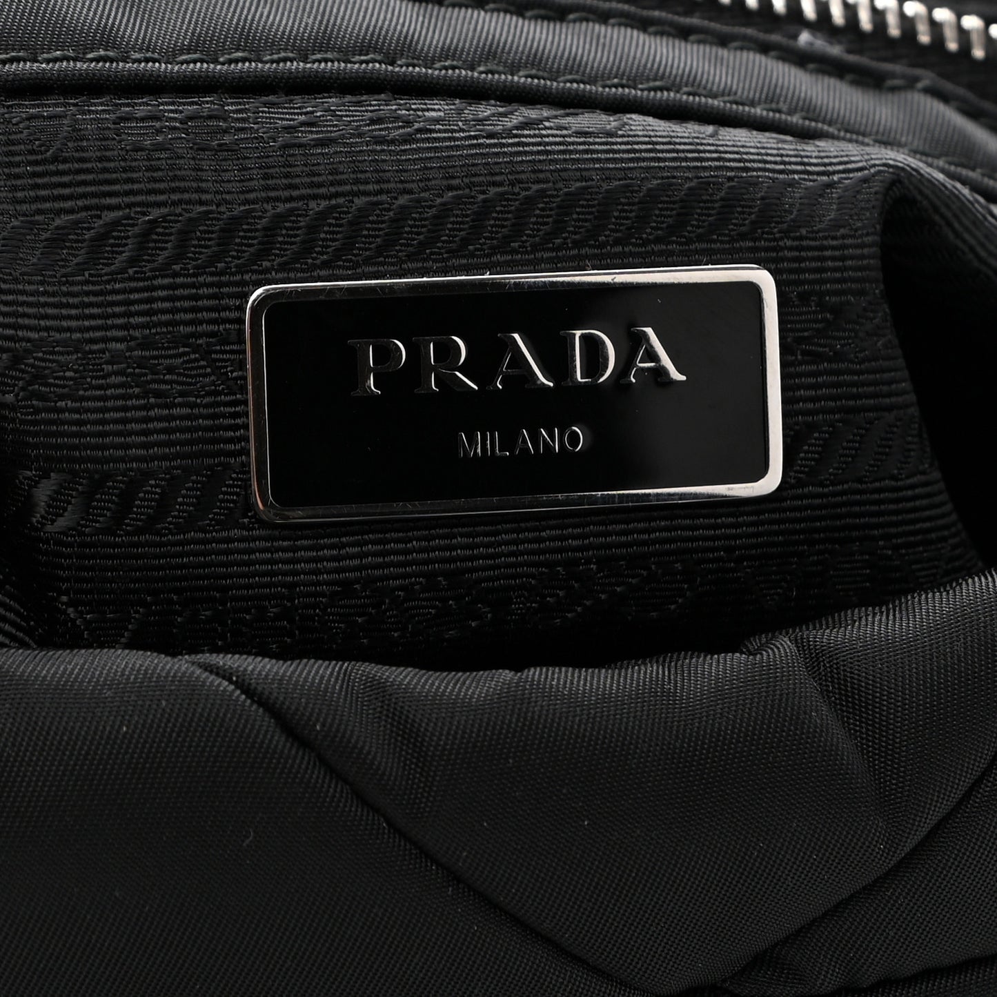 Re-Nylon Quilted Padded Flap Shoulder Bag Black