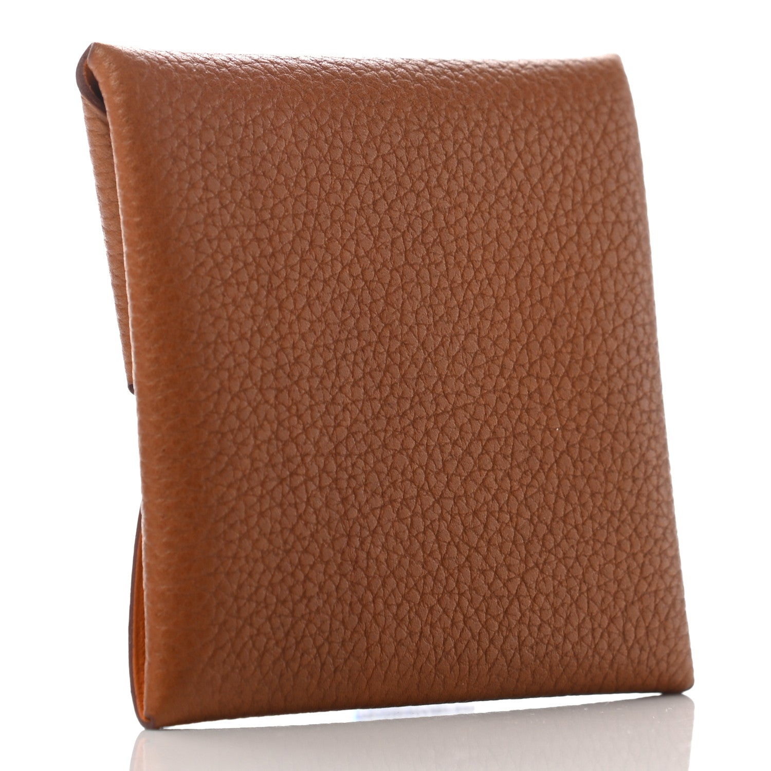 Hermes Barenia Faubourg Bastia Verso Coin Purse Fauve Abricot 3 of 7