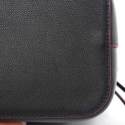 Louis Vuitton Calfskin Lockme Bucket Black 9 of 11