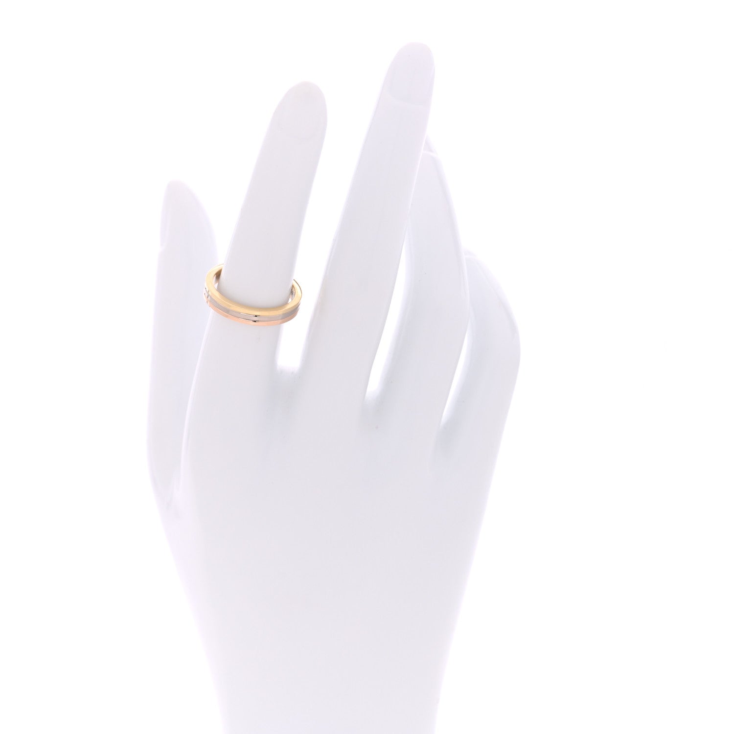 Cartier 18K Pink White Yellow Gold 3.5mm Vendome Louis Cartier Wedding Band Ring  53 6.5 2 of 5