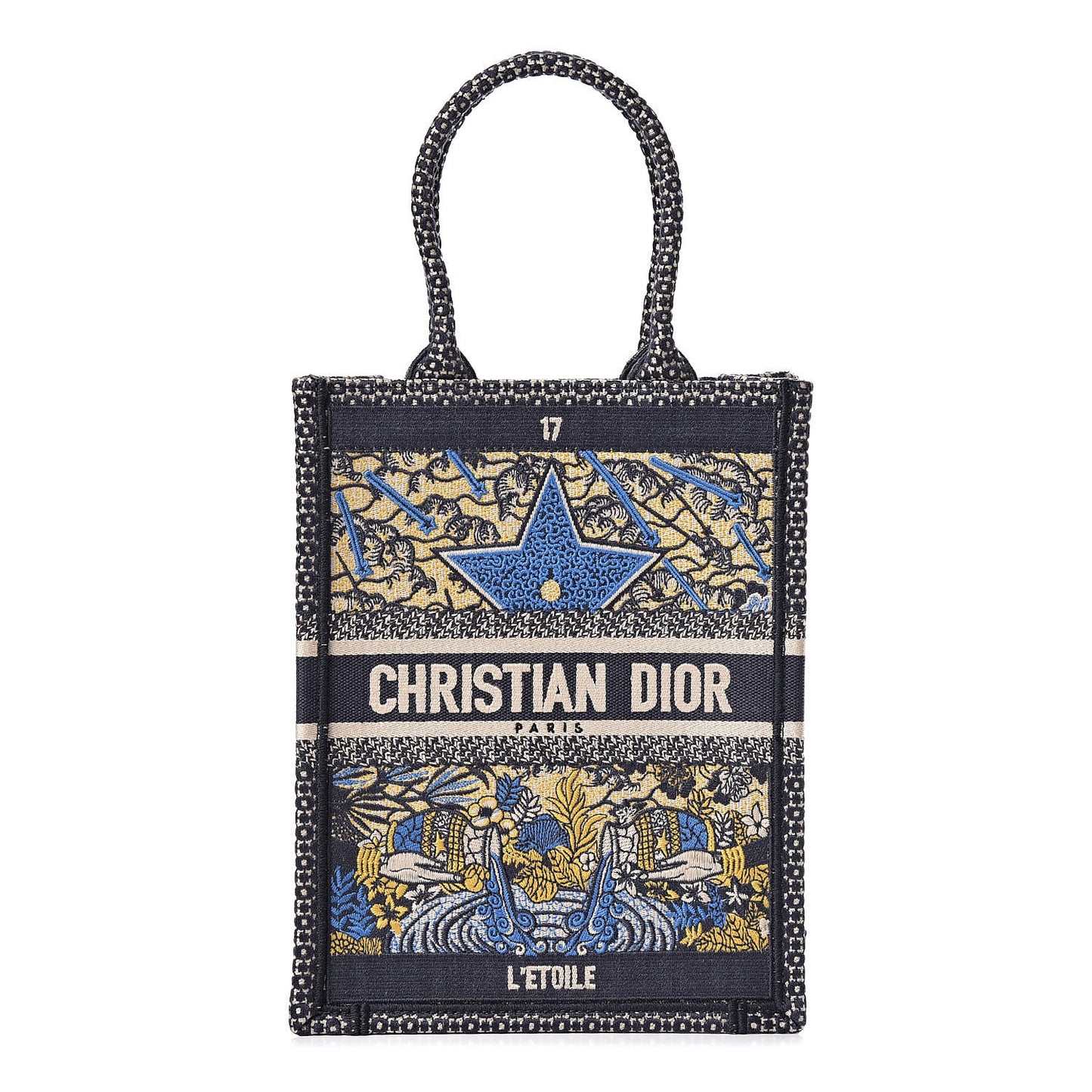 Canvas Embroidered Vertical L'Etoile Book Tote