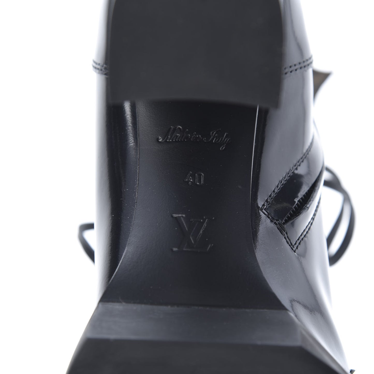 Patent Calfskin Monogram Star Trail Ankle Boots 40 Black