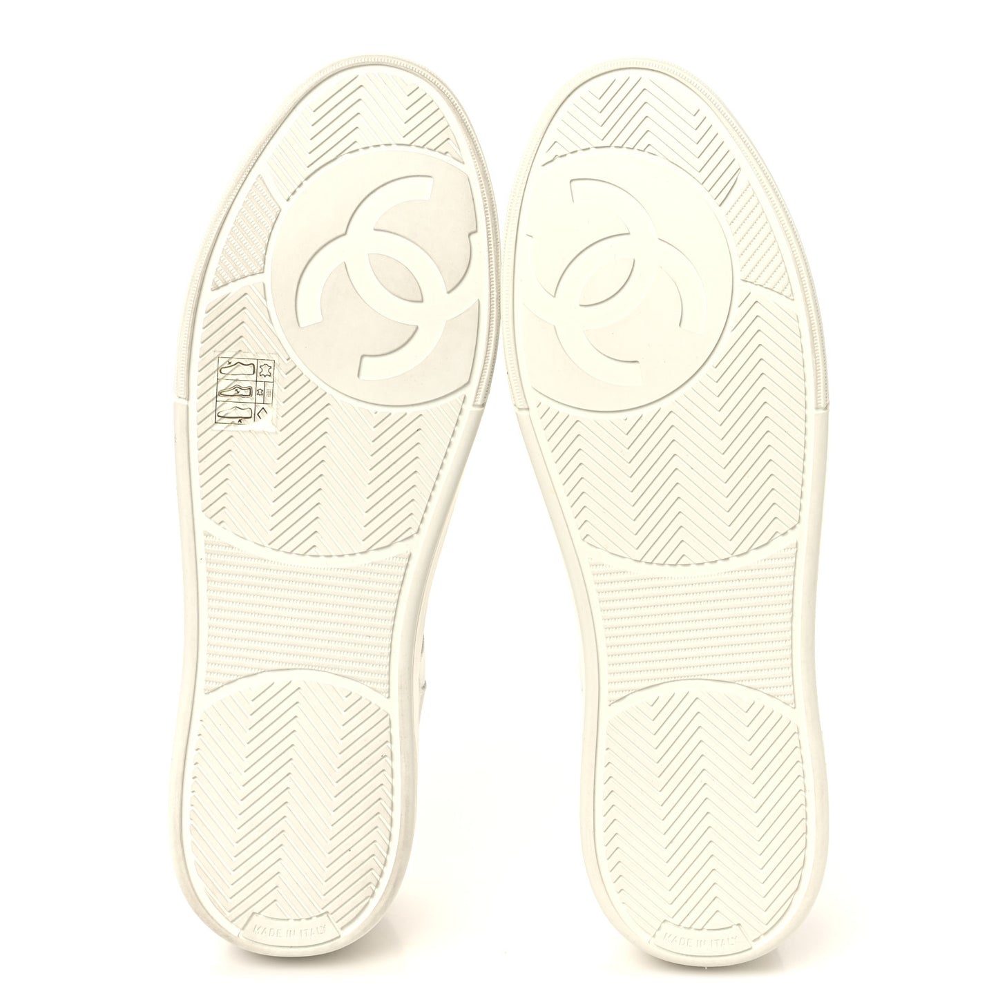 Calfskin CC Womens Sneakers 42 White