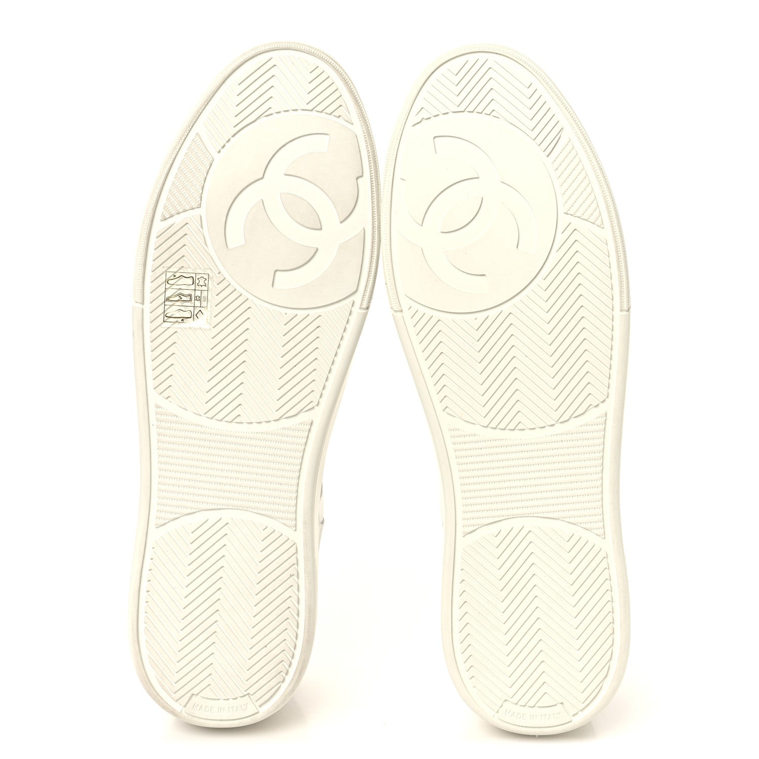 Chanel Calfskin CC Womens Sneakers 42 White 6 of 9
