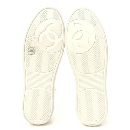 Chanel Calfskin CC Womens Sneakers 42 White 6 of 9