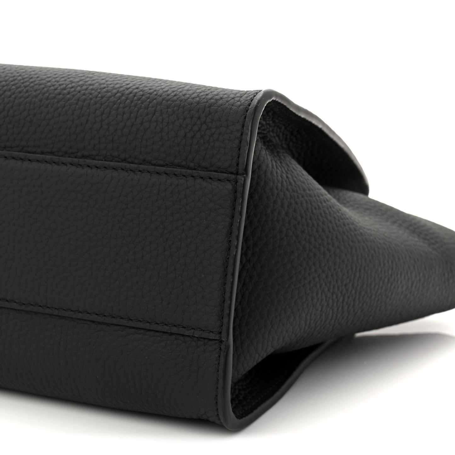 Grained Calfskin Marlo 12 Tote Bag Dark Pine