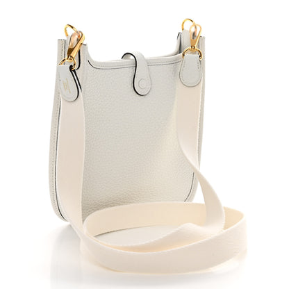Hermes Taurillon Clemence Amazone Evelyne TPM New White 3 of 10