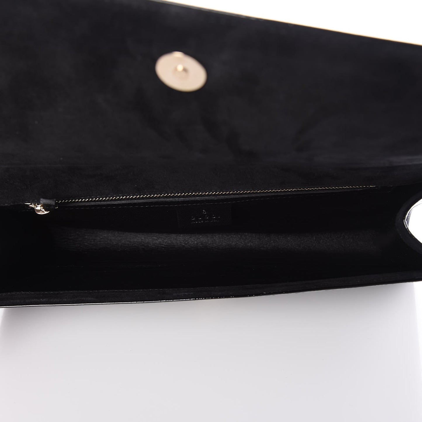 Patent Microguccissima Medium Broadway Clutch Black
