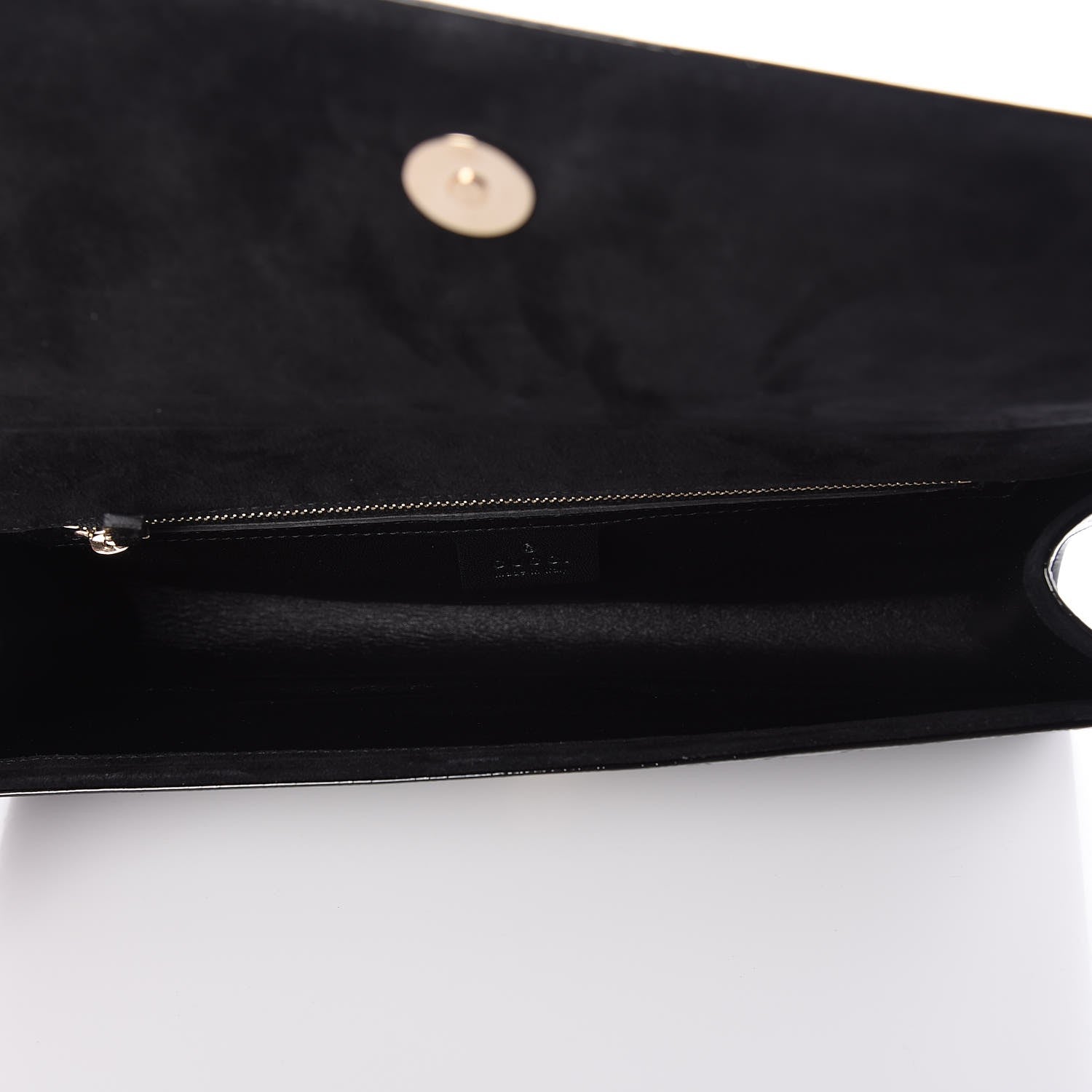 Gucci Patent Microguccissima Medium Broadway Clutch Black 5 of 7