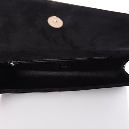 Gucci Patent Microguccissima Medium Broadway Clutch Black 5 of 7