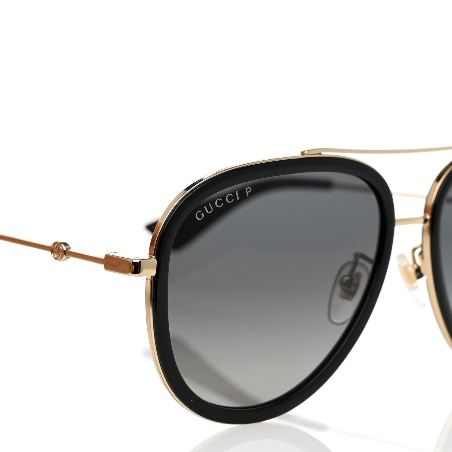 Gucci Aviator Sunglasses GG0062S Black Gold 7 of 7