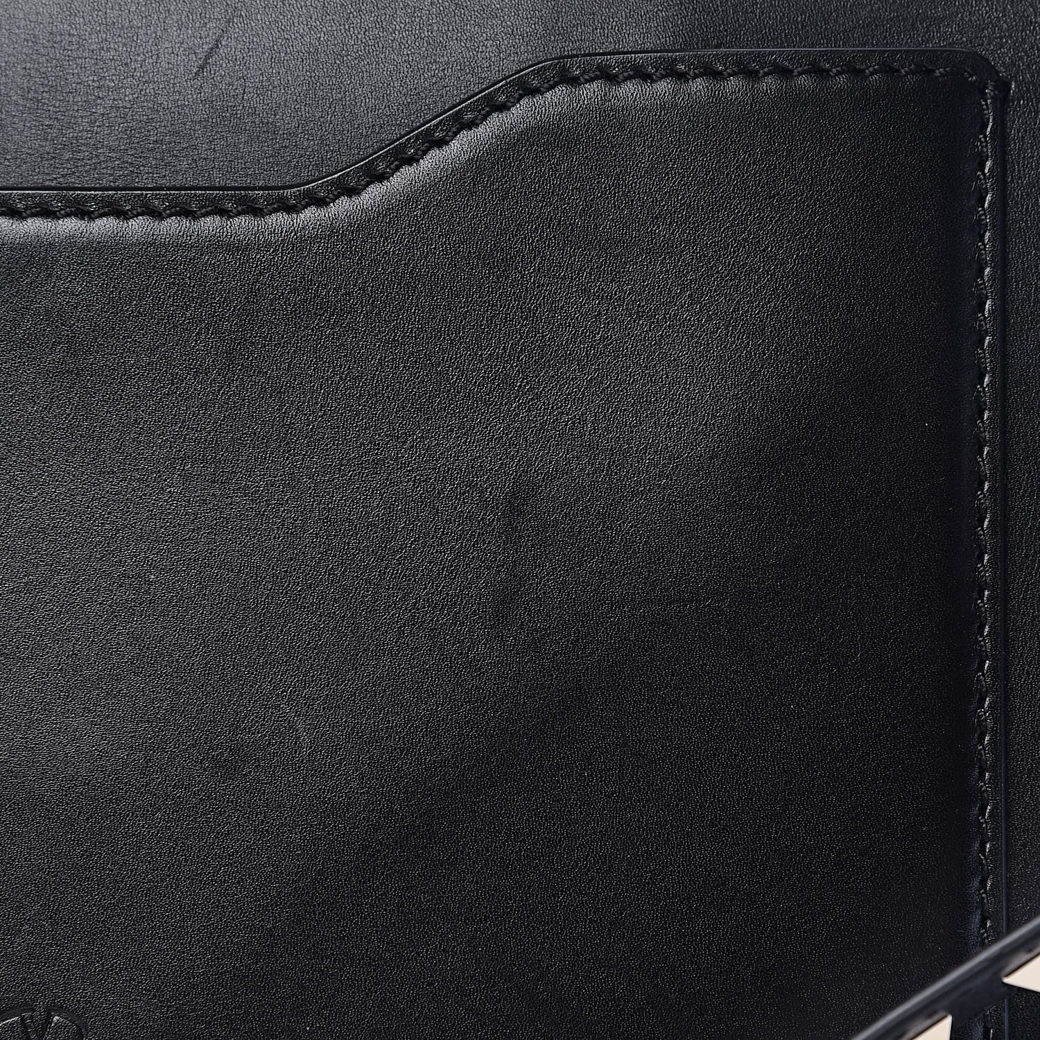 Valentino Garavani Calfskin Rockstud Medium Demilune Double Handle Satchel Black 15 of 23