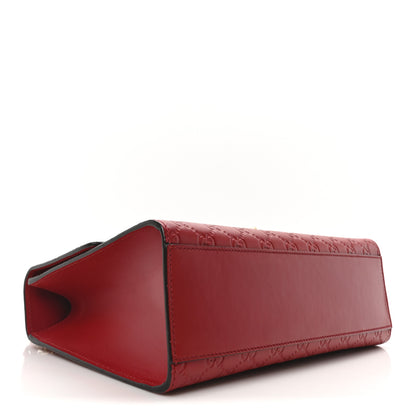 Gucci Guccissima Medium Padlock Shoulder Bag Hibiscus Red 4 of 10