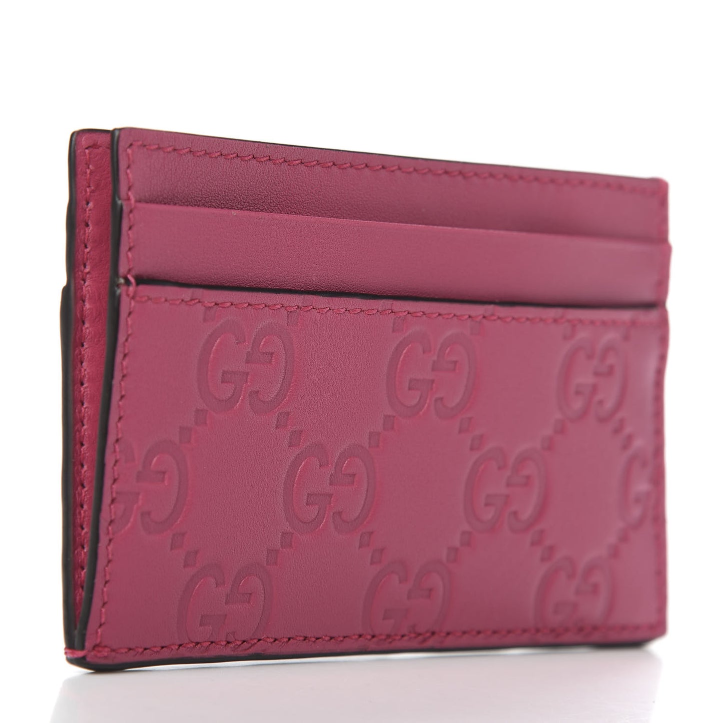 X MLB Guccissima Signature NY Yankees Embroidered Card Holder Box Pink Blue Ivory