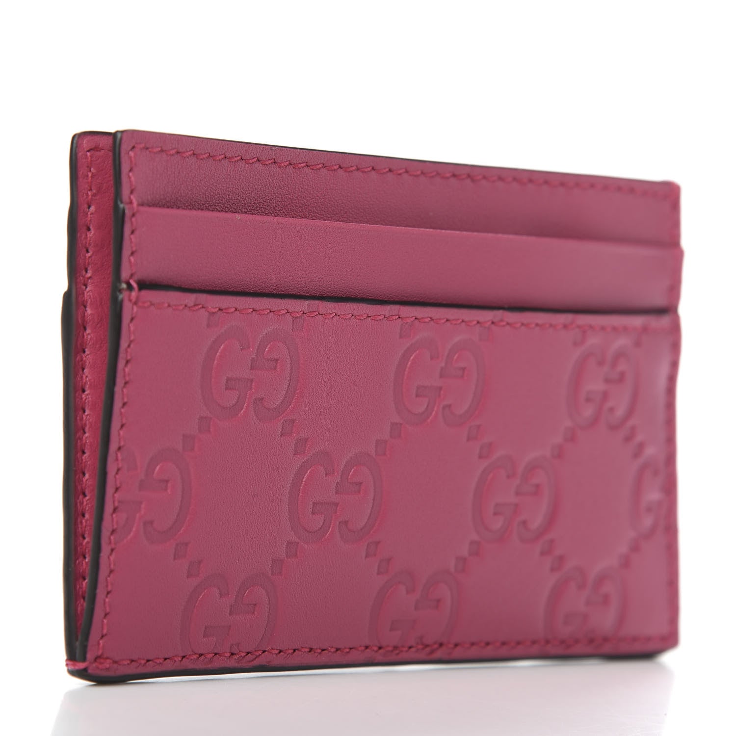 Gucci X MLB Guccissima Signature NY Yankees Embroidered Card Holder Box Pink Blue Ivory 3 of 8
