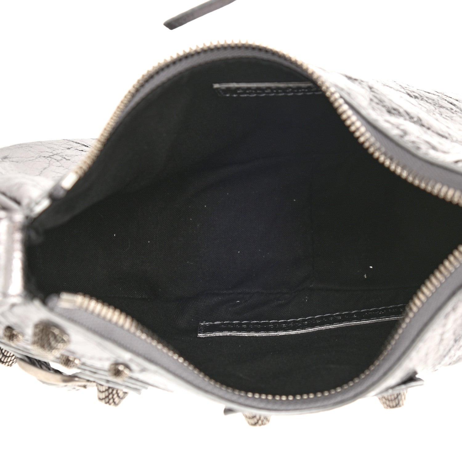 Balenciaga Metallic Agneau Arena Le Cagole Chain Shoulder Bag XS Silver 4 of 8