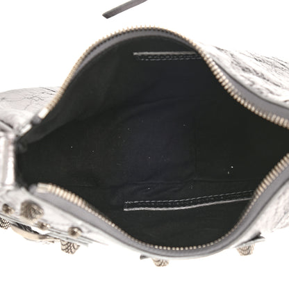 Balenciaga Metallic Agneau Arena Le Cagole Chain Shoulder Bag XS Silver 4 of 8