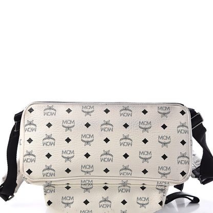 MCM Visetos Medium Studded Stark Backpack White 17 of 18
