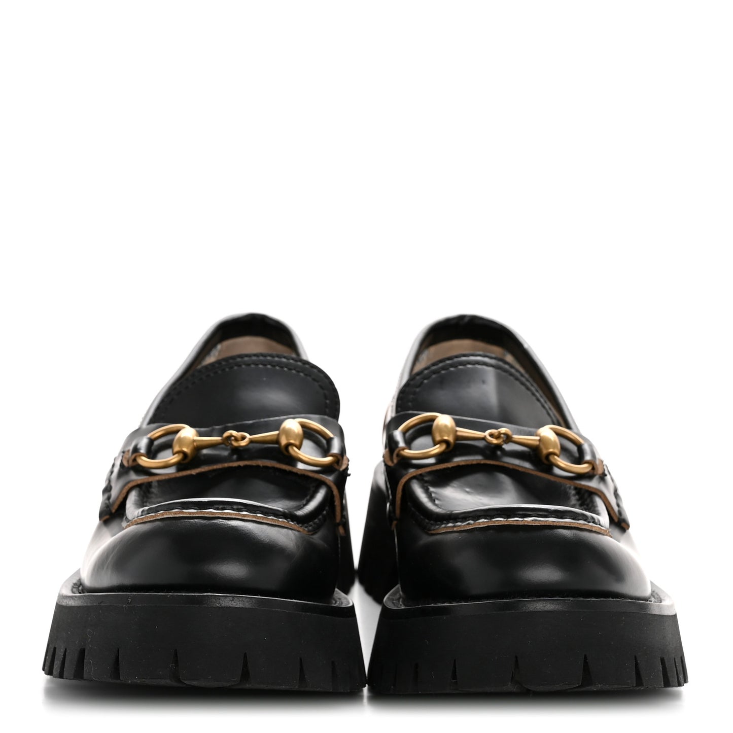 Cordovan Lux Womens Harald Horsebit 25mm Platform Loafers 36 Black