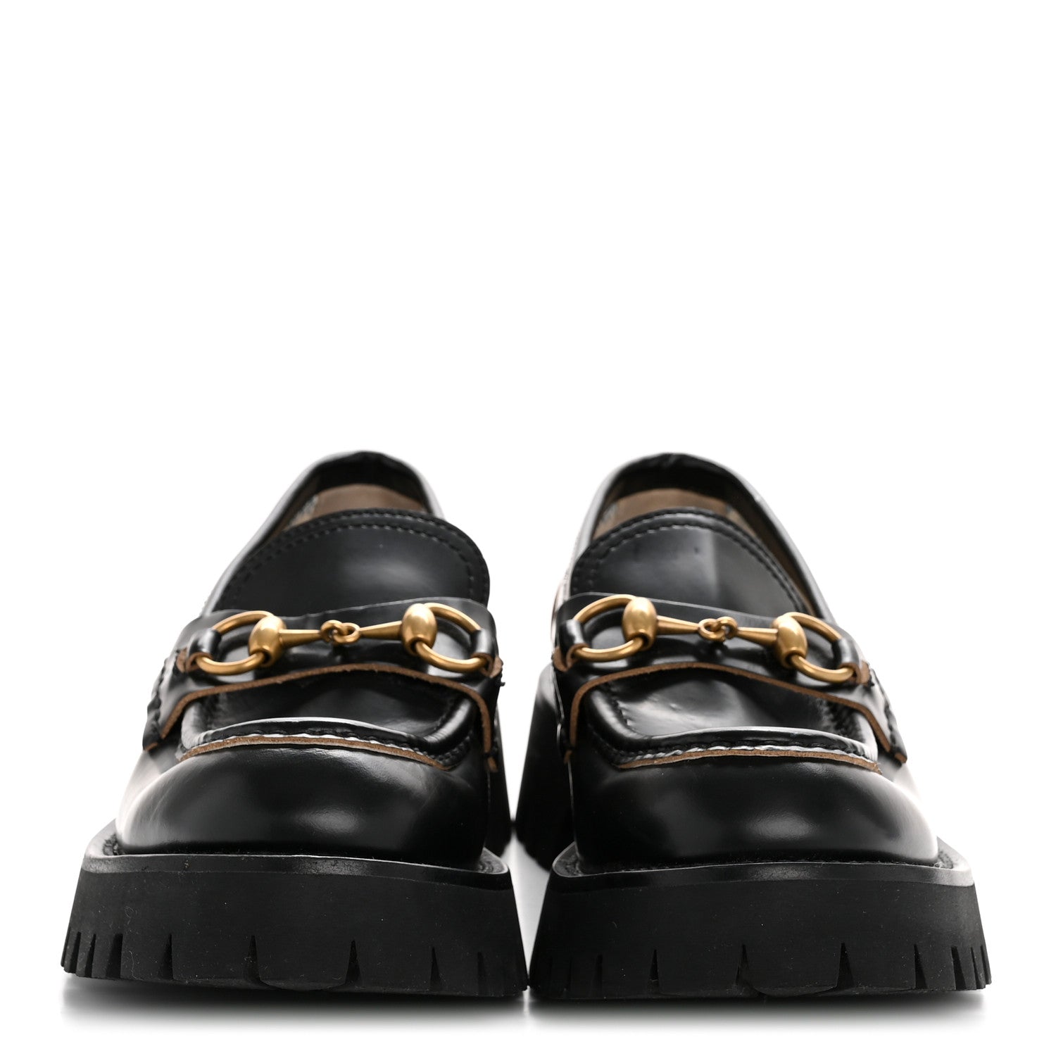 Gucci Cordovan Lux Womens Harald Horsebit 25mm Platform Loafers 36 Black 3 of 10