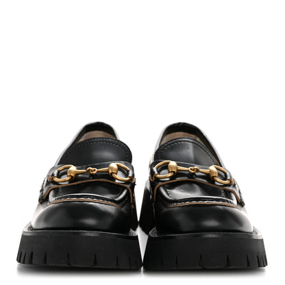 Gucci Cordovan Lux Womens Harald Horsebit 25mm Platform Loafers 36 Black 3 of 10