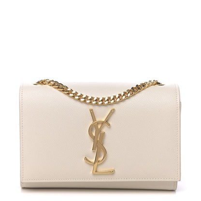 Saint Laurent Grain De Poudre Small Monogram Kate Satchel Blanc Vintage 1 of 9