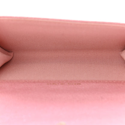 Chanel Iridescent Caviar Quilted Flap Card Holder Rose Pink 5 of 9