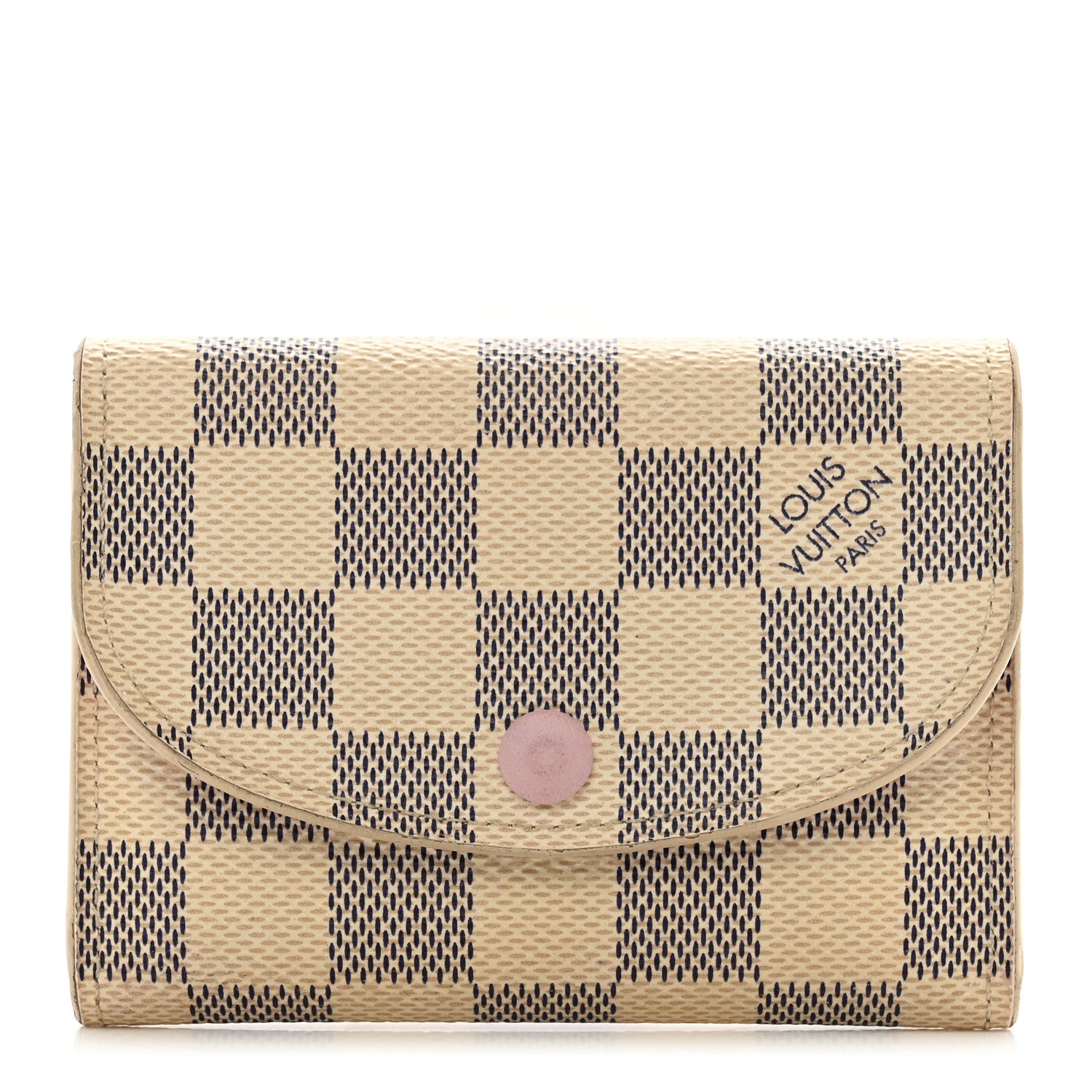 Louis Vuitton Damier Azur Rosalie Coin Purse Rose Ballerine 1 of 8