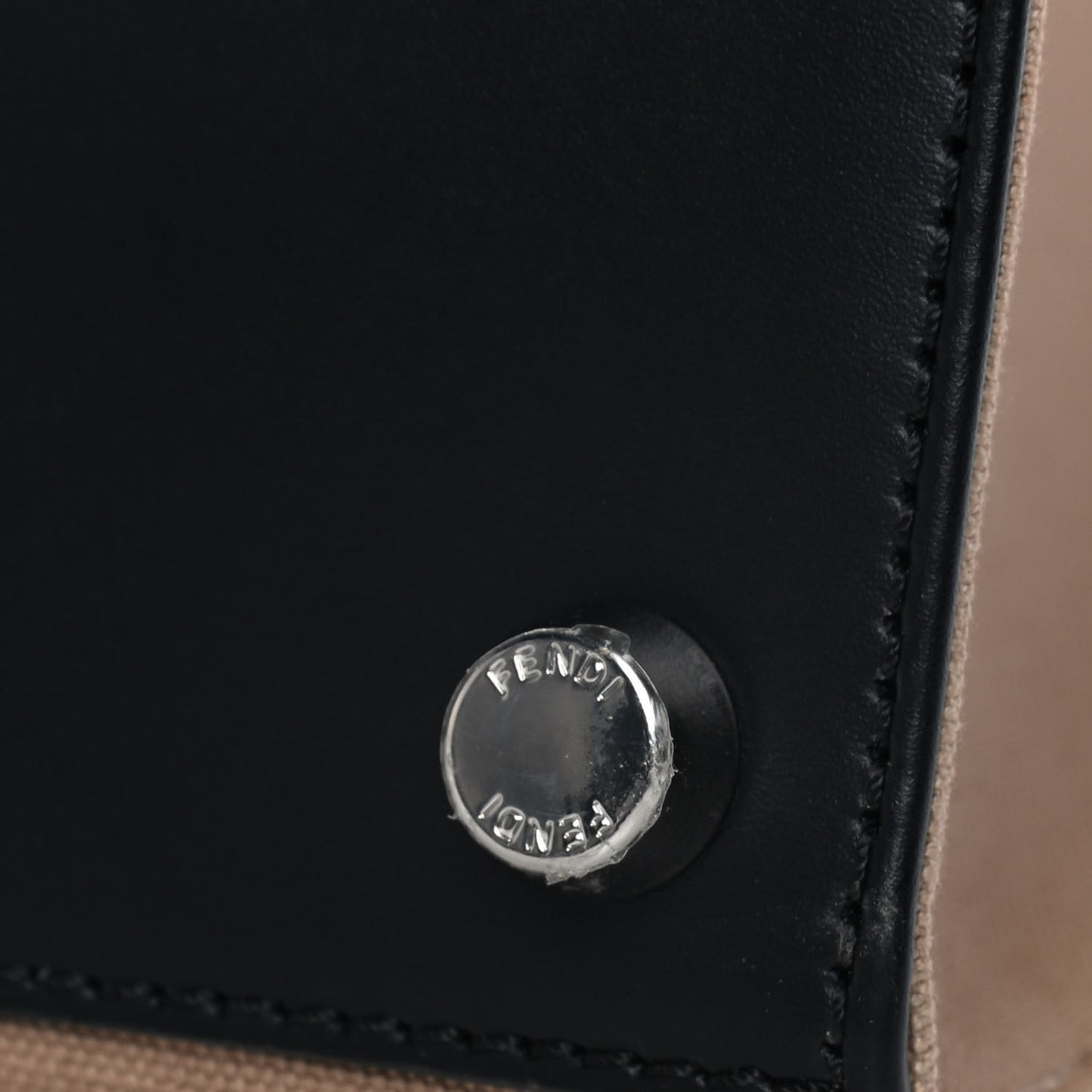 Canvas Vitello King Logo Embroidered East West Shopper Tote Sand Black