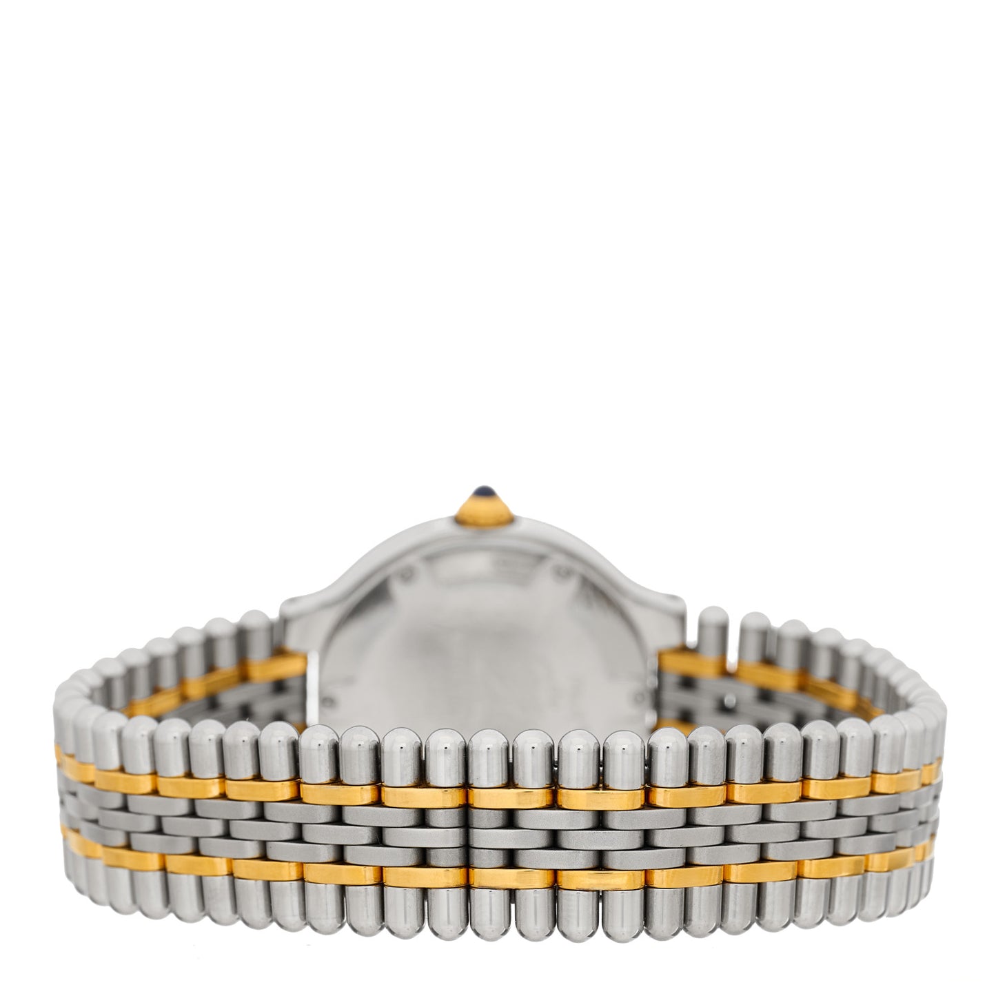 Stainless Steel 18K Yellow Gold 28mm Must De 21 Bullet Link Quartz Watch