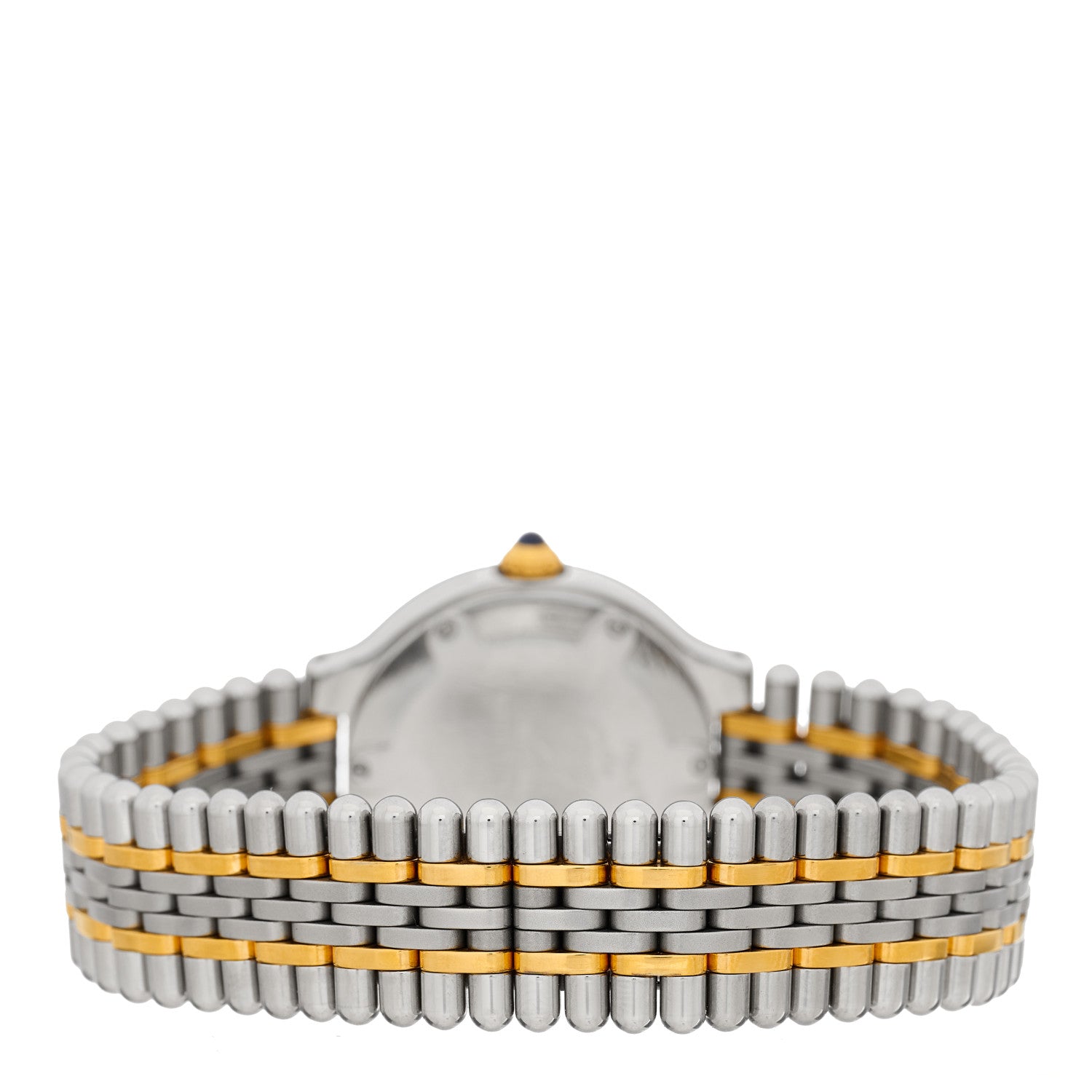 Cartier Stainless Steel 18K Yellow Gold 28mm Must De 21 Bullet Link Quartz Watch 3 of 4