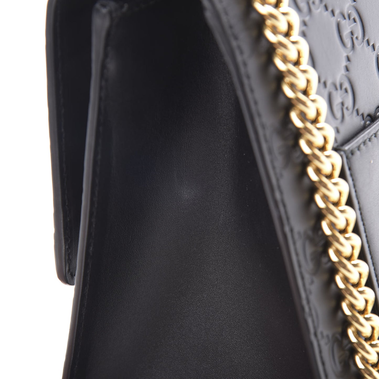 Guccissima Medium Padlock Shoulder Bag Black