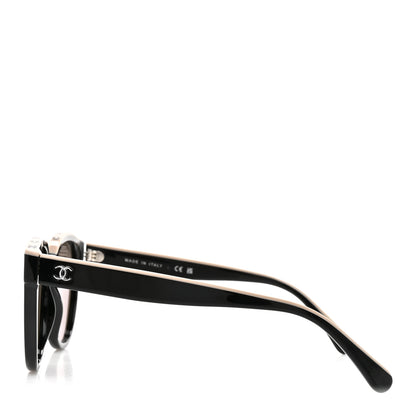 Chanel Acetate CC Butterfly Sunglasses 5414 Black Beige 3 of 7
