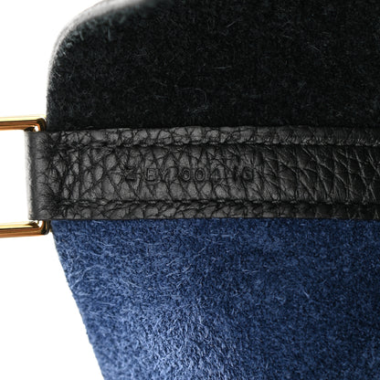 Hermes Taurillon Clemence Casaque Picotin Lock 22 MM Bleu Nuit Black Blue Frida 7 of 11