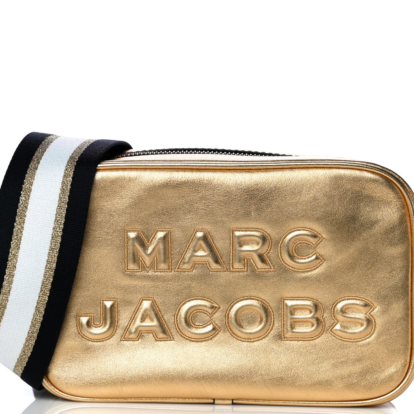 Metallic Calfskin The Flash Crossbody Gold