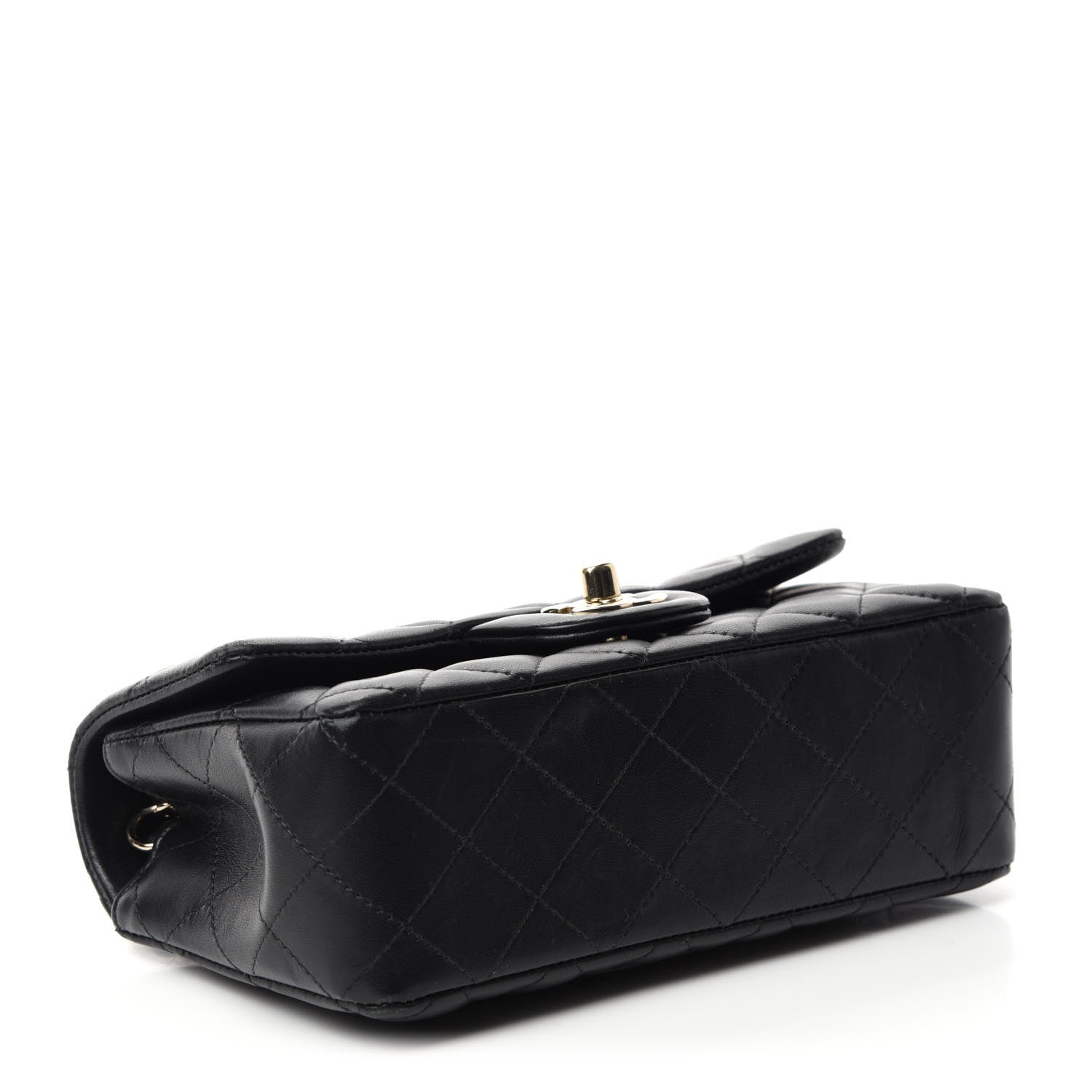 Chanel Lambskin Quilted Mini Rectangular Flap Black 4 of 12