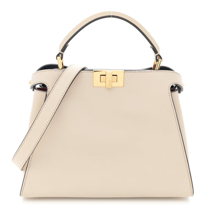 Fendi Vitello Tahiti Burro Bi-Color Medium Peekaboo Iconic Essentially Satchel Camelia Fragola Dark Blue 1 of 11