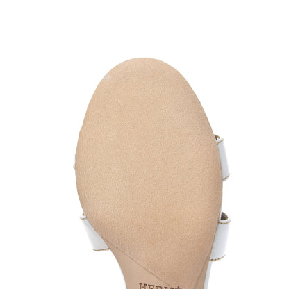 Hermes Calfskin Oasis Sandals 36 White 12 of 15