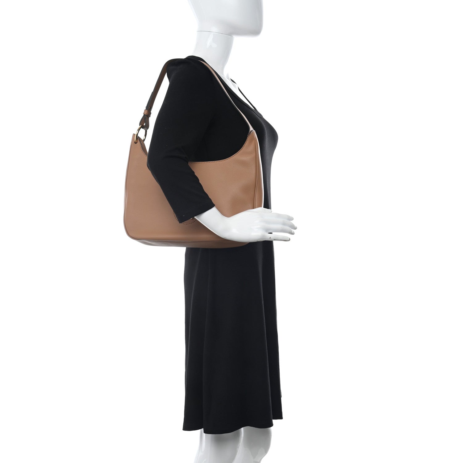 Versace Calfskin La Medusa Medium Hobo Crossbody Brown 2 of 9