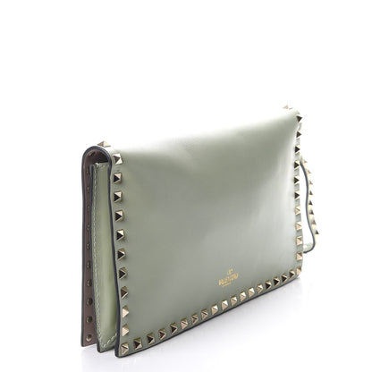Valentino Garavani Nappa Rockstud Wristlet Clutch Green Tea Sorbet 3 of 8