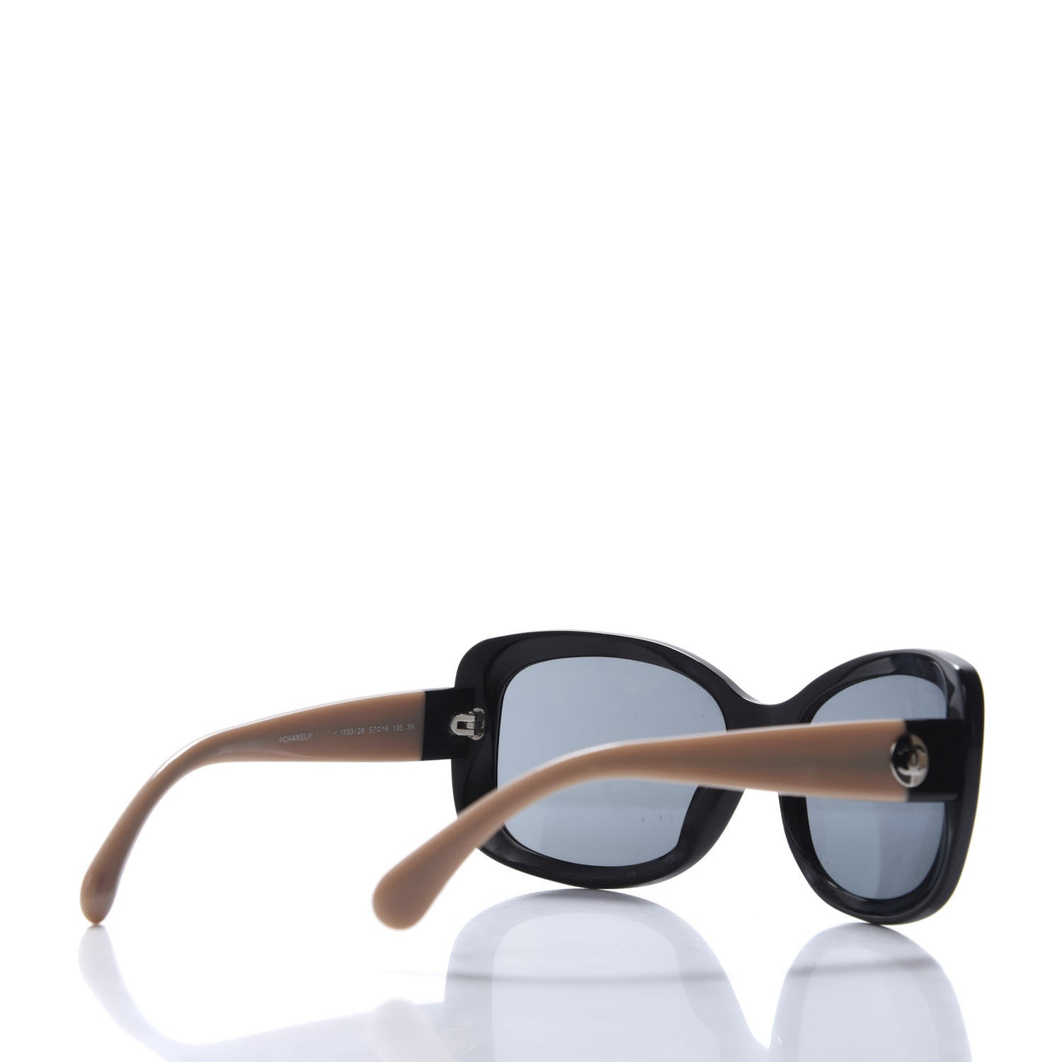 Chanel Acetate CC Sunglasses 5322 Black Beige 4 of 7