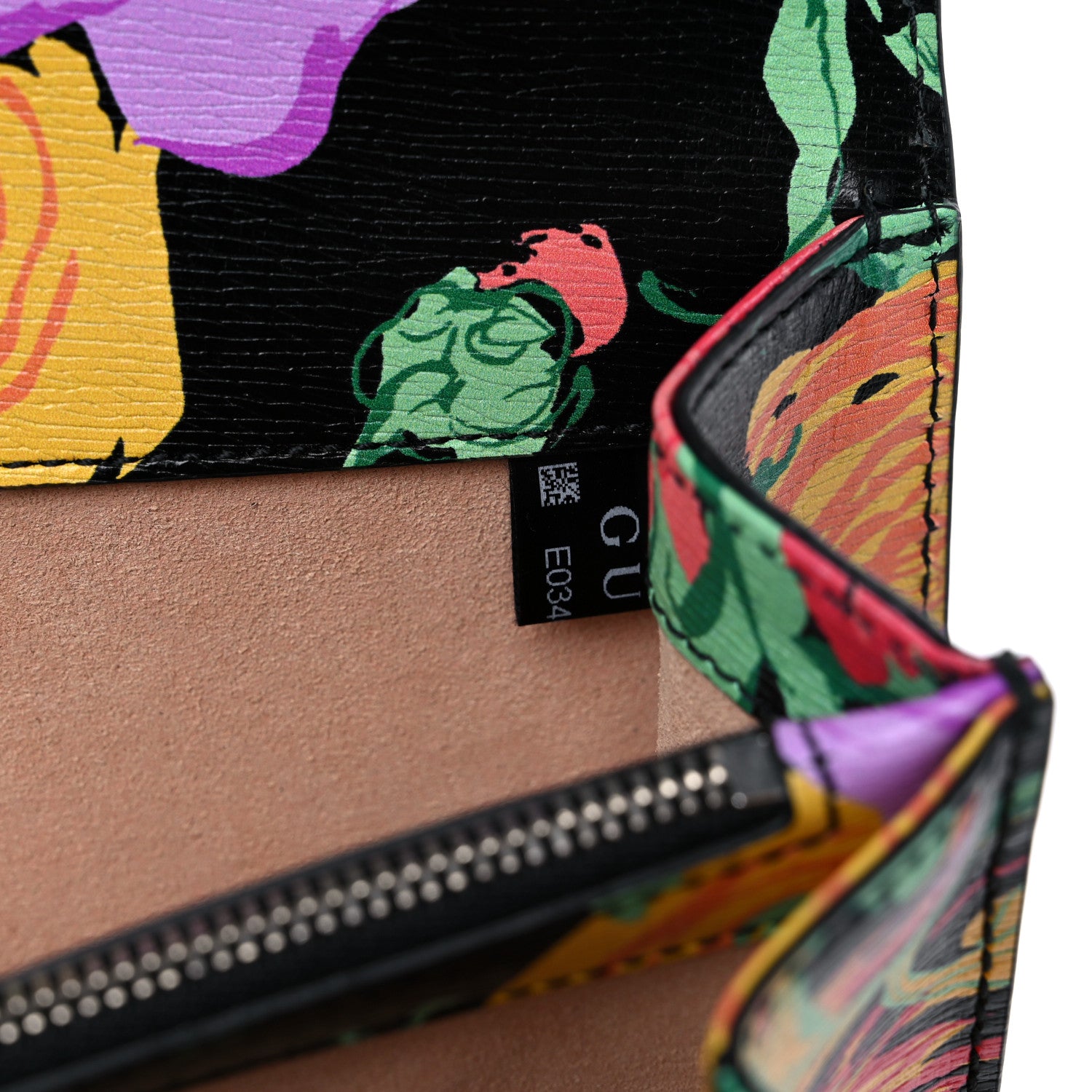Gucci X KEN SCOTT New Shangai Calfskin Jenny Floral Print Small Dionysus Shoulder Bag Black Pink 7 of 9