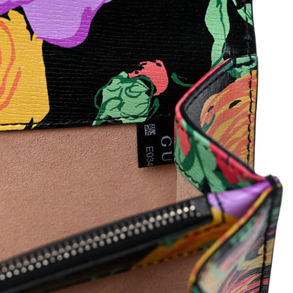 Gucci X KEN SCOTT New Shangai Calfskin Jenny Floral Print Small Dionysus Shoulder Bag Black Pink 7 of 9