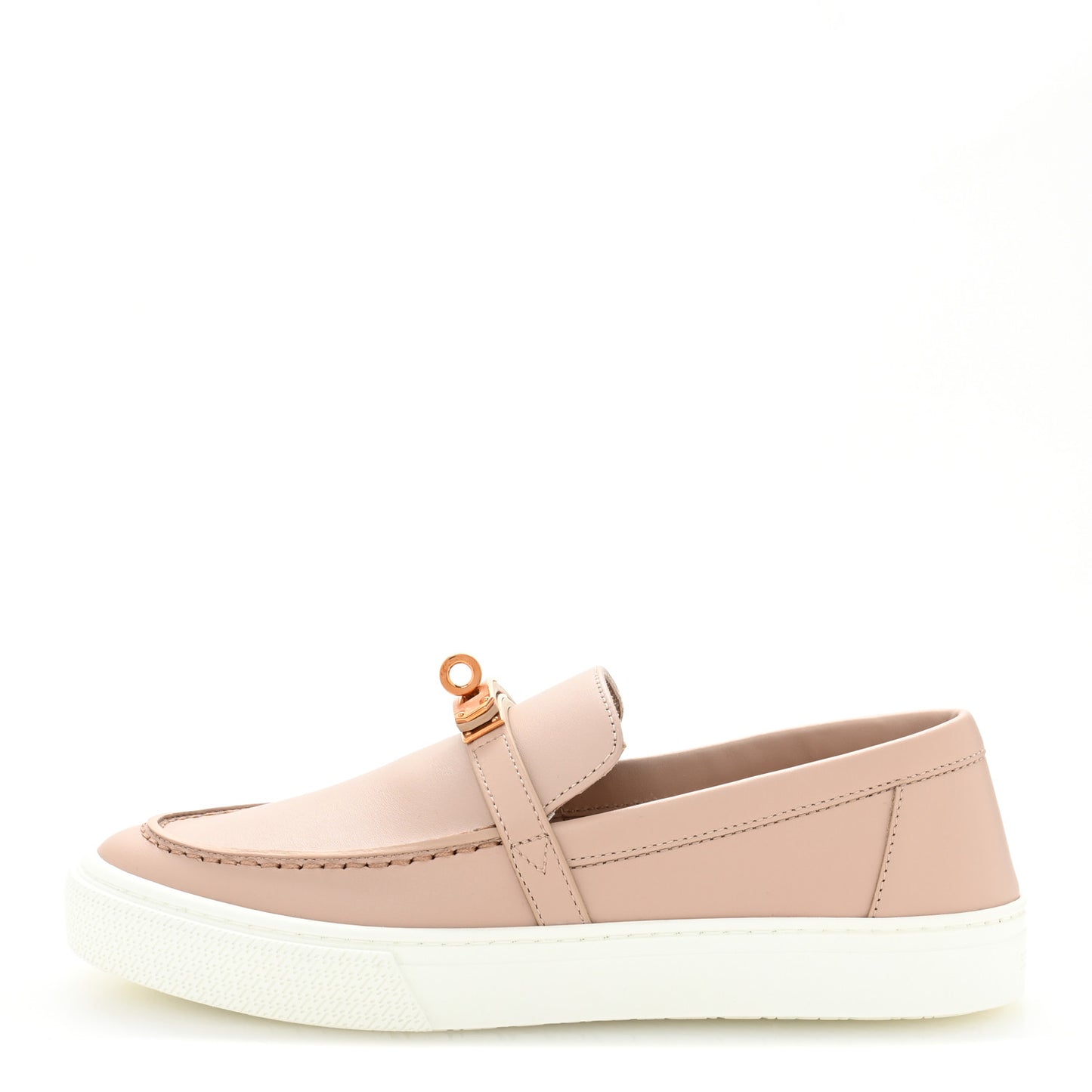 Calfskin Game Slip On Sneakers 37 Beige Nude