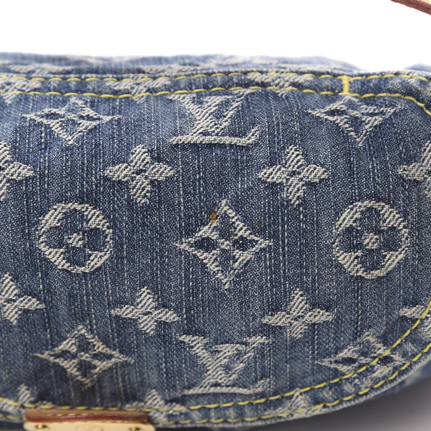 Monogram Denim Mini Pleaty Blue