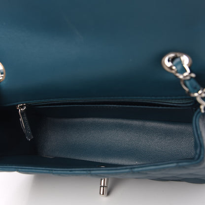 Chanel Lambskin Quilted Mini Rectangular Flap Dark Blue 5 of 11